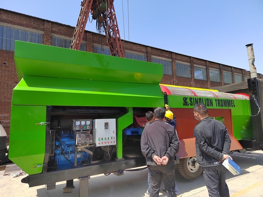 380V/415V/440V Напряжение Тяжелый компост барабанный экран с дизельным генератором