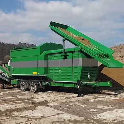 6.5-10T Экологический мобильный вращающийся барабанный экран для крутящегося компостного сита для пиломатериалов