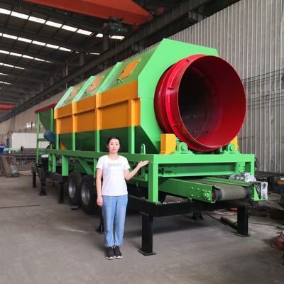 Мобильная компостная ротационная ситовая машина для компостировочного завода меньше 300 мм