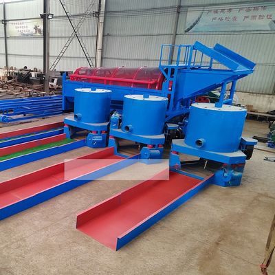 Размер кормления камня менее 300 мм Мобильная установка для мытья золота с концентратором