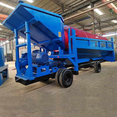 Placer Gold Mining Trommel Screen with Duty Feed Hopper 2200 KG Вместимость и промывка