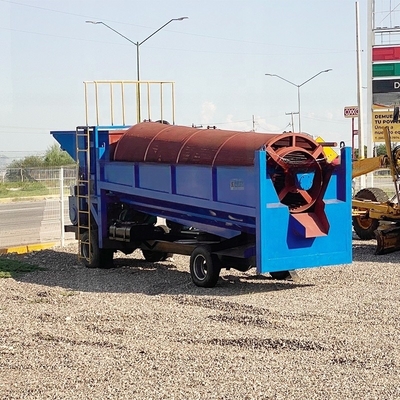Placer Gold Mining Trommel Screen with Duty Feed Hopper 2200 KG Вместимость и промывка