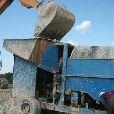 98% Эффективность Маленький вращающийся барабанный экран для очистной станции с аллювиальным золотом минеральным песком и камнем