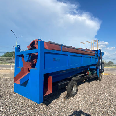 50-500 тонн в час Мобильное золотодобывающее оборудование Золотомывающее барабанное экрано