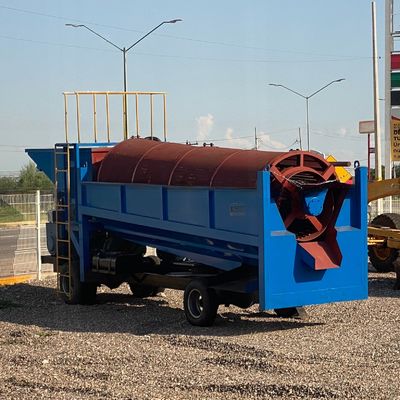 50-500 тонн в час Мобильное золотодобывающее оборудование Золотомывающее барабанное экрано