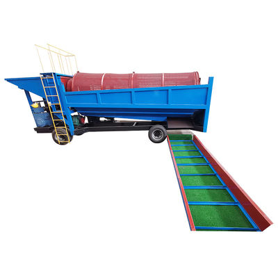 Blue Mobile Trommel Gold Washing Plant для оборудования для разделения аллювиального золота