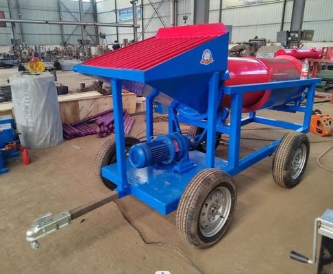 Мобильный с небольшим объемом мощности, алювиальный песок, золотое омывальное предприятие, трубчатый экран, легко транспортируемый