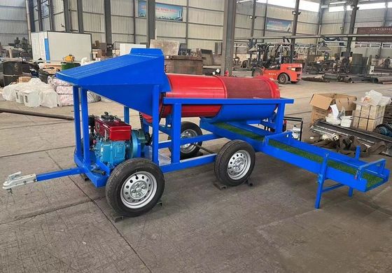 Мобильный с небольшим объемом мощности, алювиальный песок, золотое омывальное предприятие, трубчатый экран, легко транспортируемый