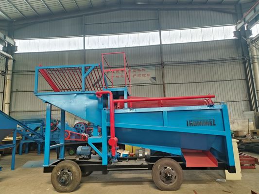 Двойной экран Средняя вместимость 50 тонн Добывающая барабанная машина для аллювиальной сепарации золота