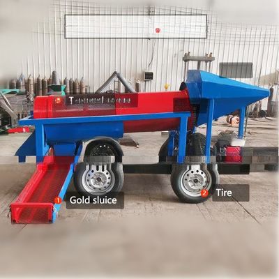 Мини портативный золотой барабан для небольшой мощности Алювиальный завод по промыванию золотого песка 10 т