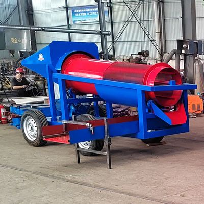 Мини портативный золотой барабан для небольшой мощности Алювиальный завод по промыванию золотого песка 10 т