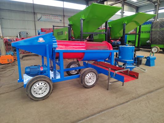 Маломасштабный аллювиальный завод по промывке золота Мобильный горный домп для сортировки золота